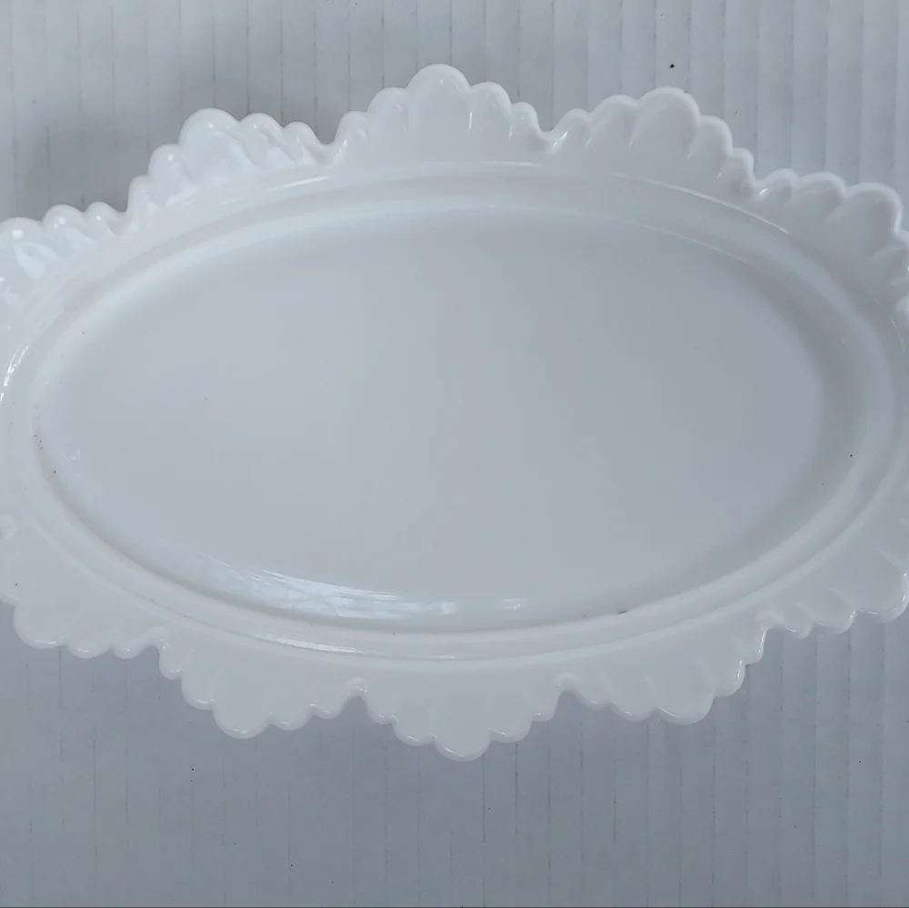Vintage Milk Glass Butter Dish with Hobnail Detail VTG